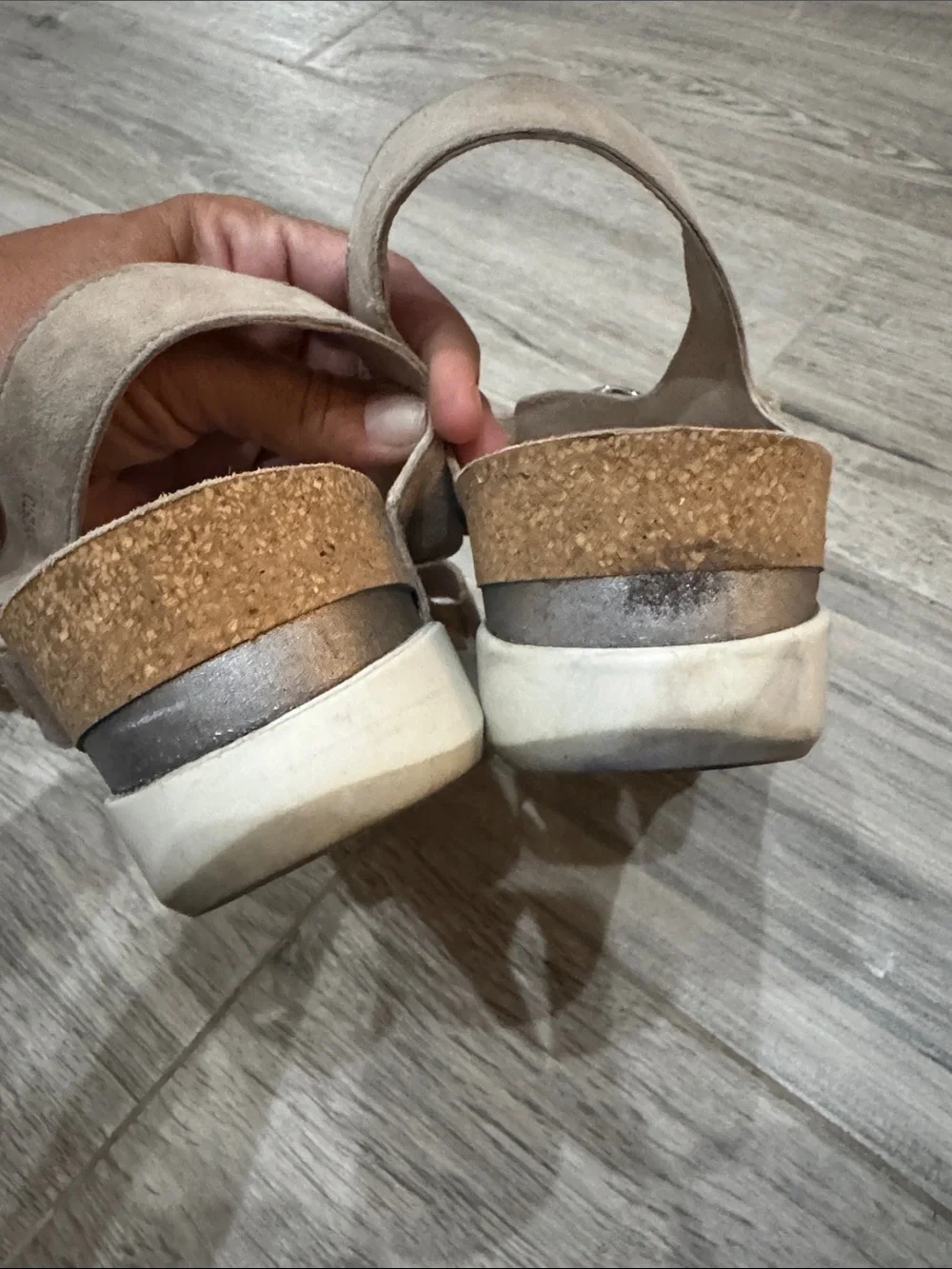 Mephisto Women’s Oriana Beige Suede Comfort Sandals with Buckle